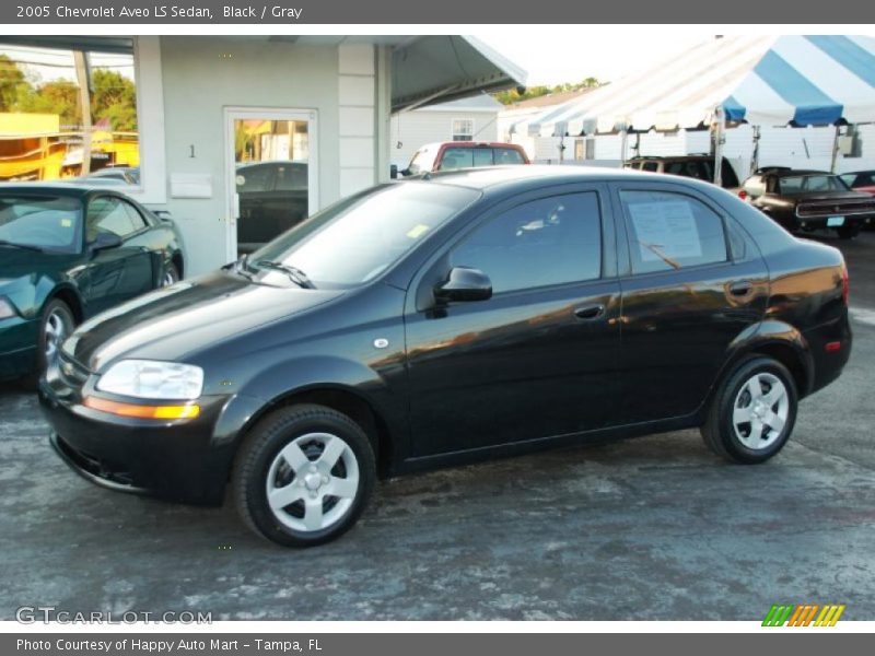 Black / Gray 2005 Chevrolet Aveo LS Sedan