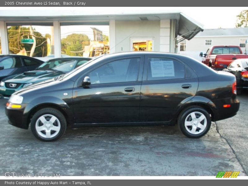 Black / Gray 2005 Chevrolet Aveo LS Sedan