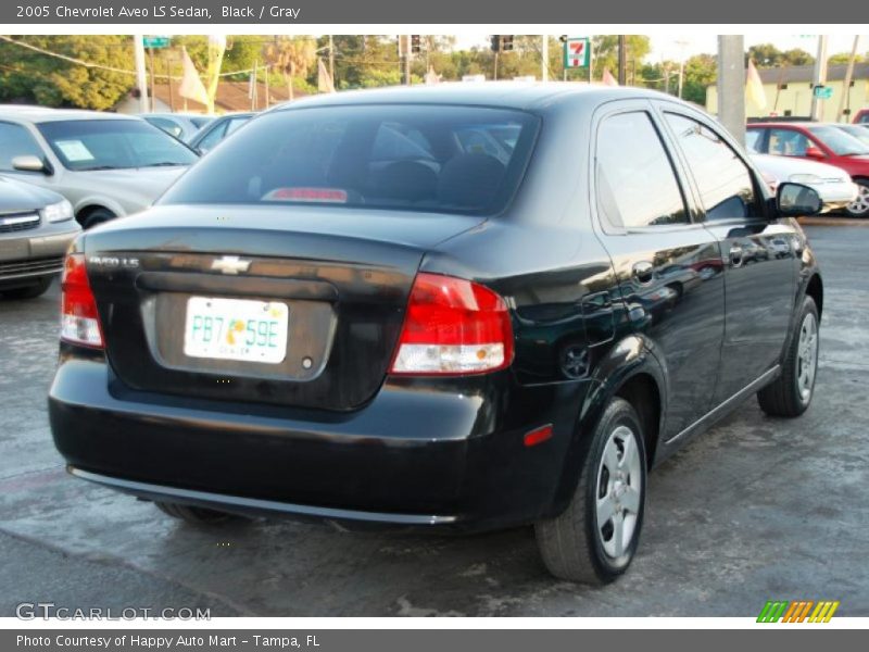 Black / Gray 2005 Chevrolet Aveo LS Sedan