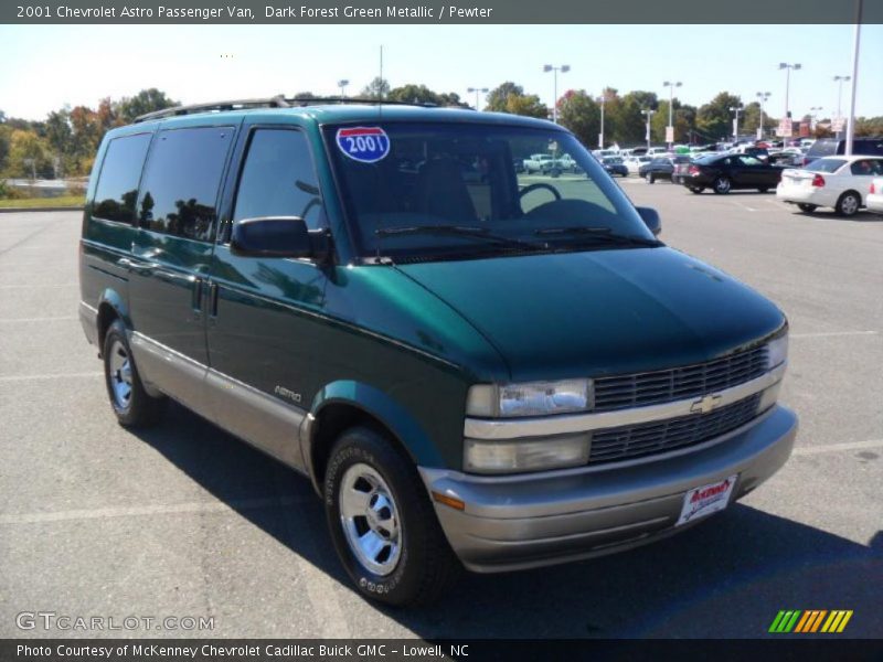 Dark Forest Green Metallic / Pewter 2001 Chevrolet Astro Passenger Van