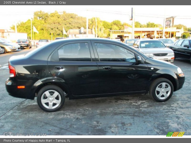 Black / Gray 2005 Chevrolet Aveo LS Sedan