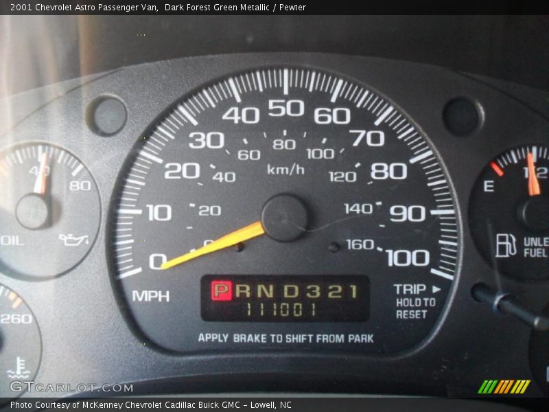 Dark Forest Green Metallic / Pewter 2001 Chevrolet Astro Passenger Van