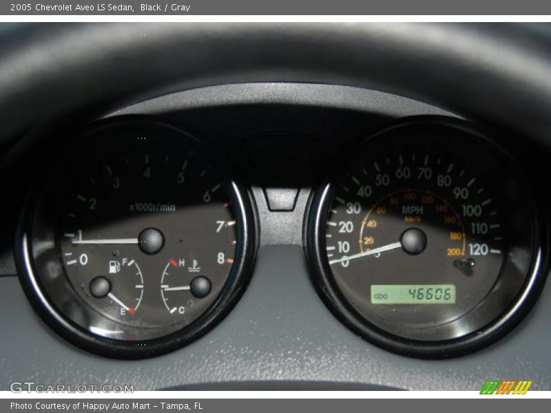 Black / Gray 2005 Chevrolet Aveo LS Sedan