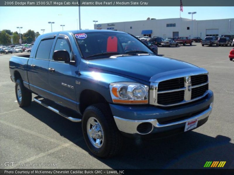 Atlantic Blue Pearl / Medium Slate Gray 2006 Dodge Ram 1500 SLT Mega Cab 4x4
