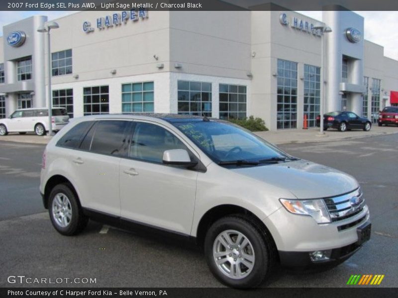 Light Sage Metallic / Charcoal Black 2007 Ford Edge SEL Plus AWD