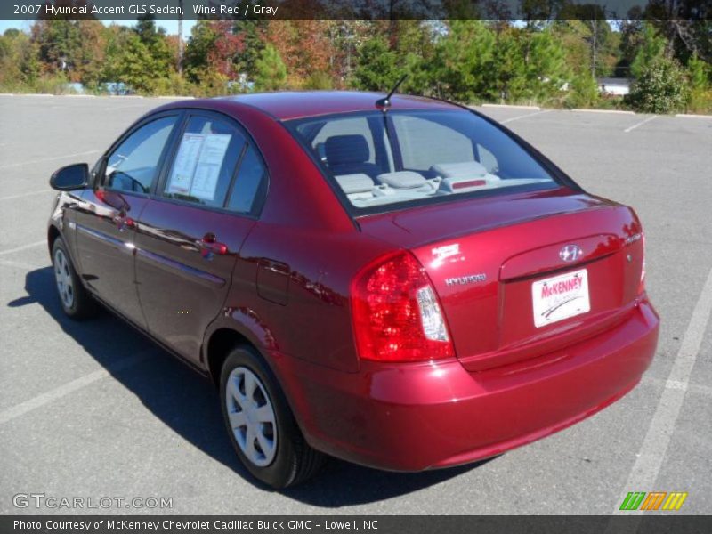 Wine Red / Gray 2007 Hyundai Accent GLS Sedan