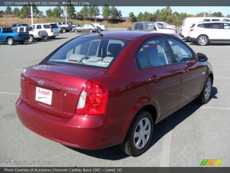 Wine Red / Gray 2007 Hyundai Accent GLS Sedan