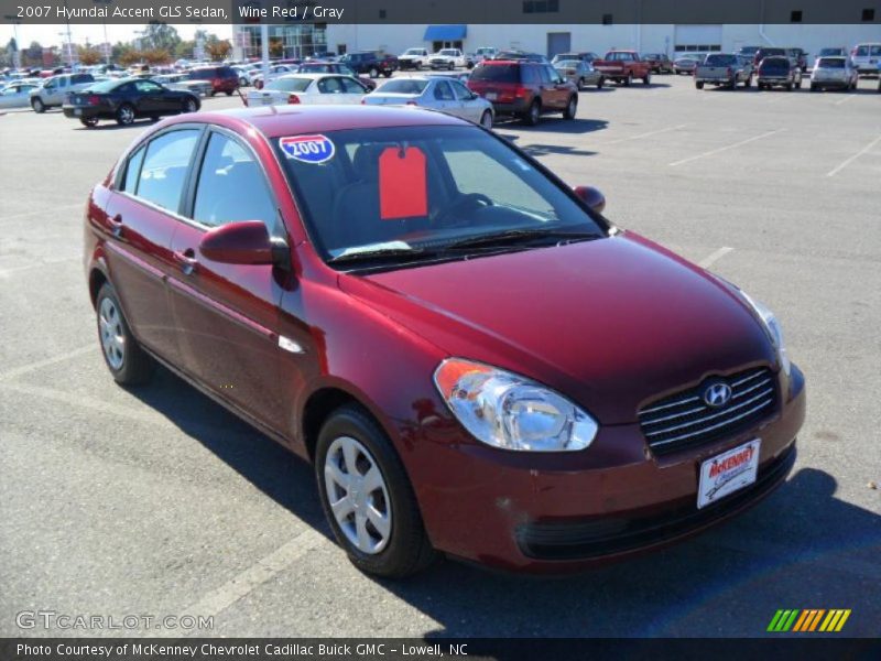 Wine Red / Gray 2007 Hyundai Accent GLS Sedan