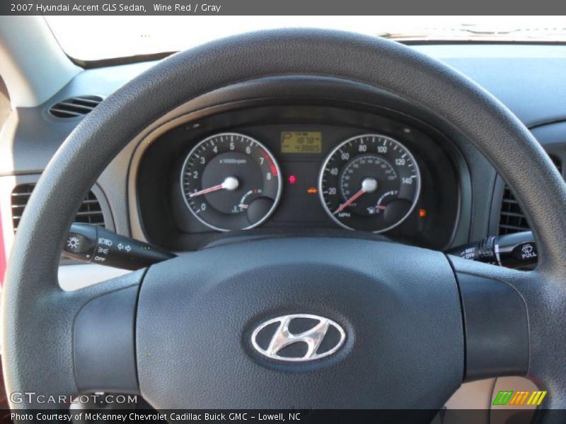 Wine Red / Gray 2007 Hyundai Accent GLS Sedan