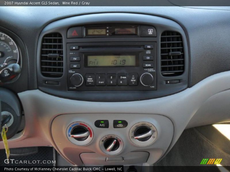 Wine Red / Gray 2007 Hyundai Accent GLS Sedan