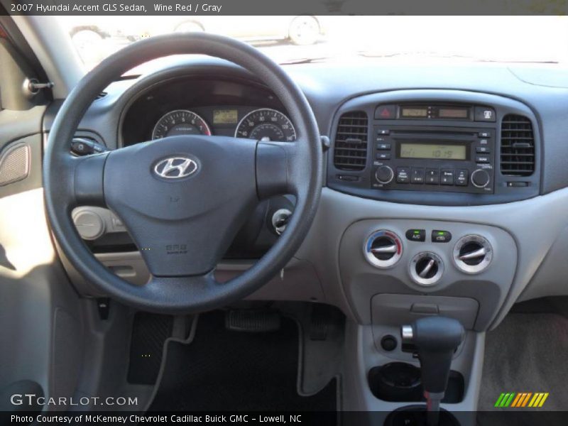 Wine Red / Gray 2007 Hyundai Accent GLS Sedan