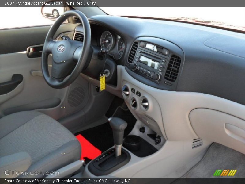 Wine Red / Gray 2007 Hyundai Accent GLS Sedan
