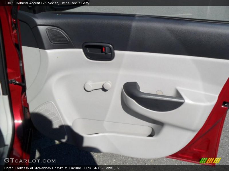 Wine Red / Gray 2007 Hyundai Accent GLS Sedan