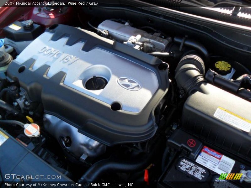 Wine Red / Gray 2007 Hyundai Accent GLS Sedan