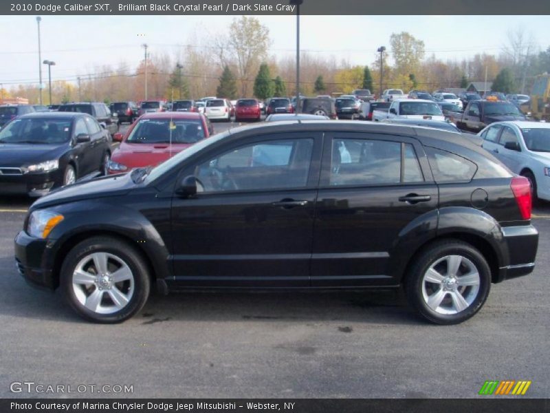 Brilliant Black Crystal Pearl / Dark Slate Gray 2010 Dodge Caliber SXT