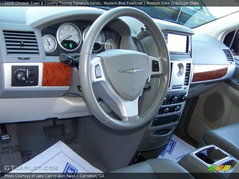 Modern Blue Pearlcoat / Medium Slate Gray/Light Shale 2008 Chrysler Town & Country Touring Signature Series