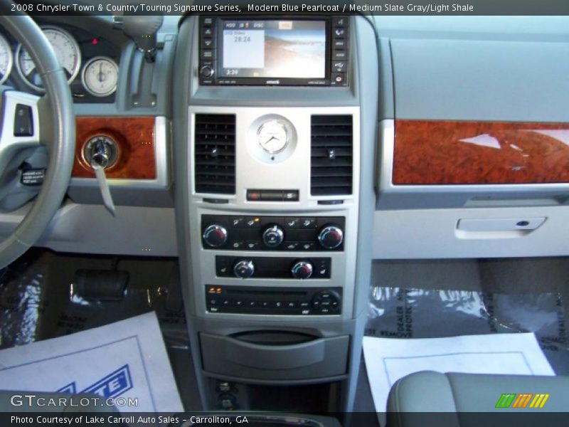 Modern Blue Pearlcoat / Medium Slate Gray/Light Shale 2008 Chrysler Town & Country Touring Signature Series