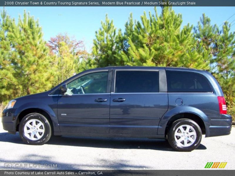 Modern Blue Pearlcoat / Medium Slate Gray/Light Shale 2008 Chrysler Town & Country Touring Signature Series