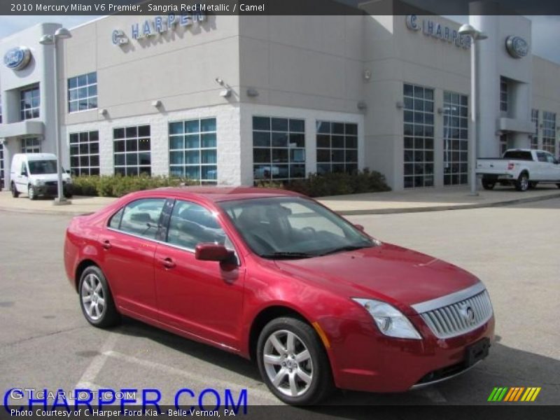 Sangria Red Metallic / Camel 2010 Mercury Milan V6 Premier