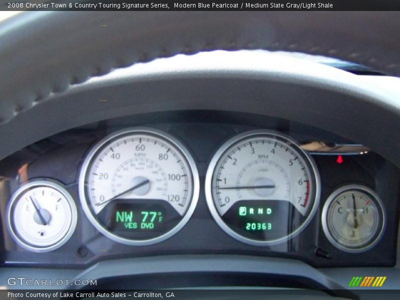 Modern Blue Pearlcoat / Medium Slate Gray/Light Shale 2008 Chrysler Town & Country Touring Signature Series