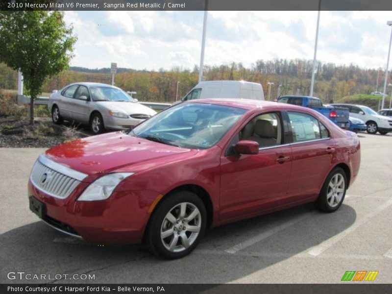 Sangria Red Metallic / Camel 2010 Mercury Milan V6 Premier