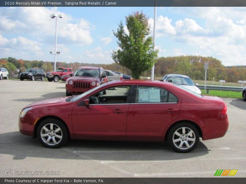 Sangria Red Metallic / Camel 2010 Mercury Milan V6 Premier