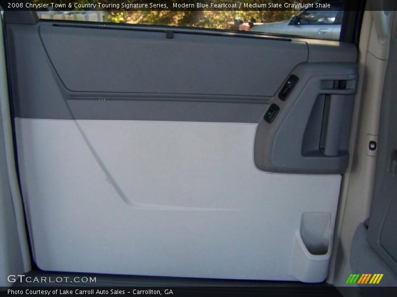 Modern Blue Pearlcoat / Medium Slate Gray/Light Shale 2008 Chrysler Town & Country Touring Signature Series