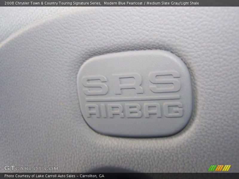 Modern Blue Pearlcoat / Medium Slate Gray/Light Shale 2008 Chrysler Town & Country Touring Signature Series