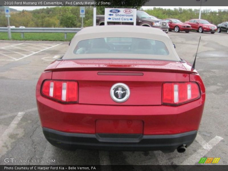 Red Candy Metallic / Stone 2010 Ford Mustang V6 Convertible