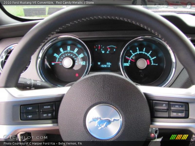 Red Candy Metallic / Stone 2010 Ford Mustang V6 Convertible