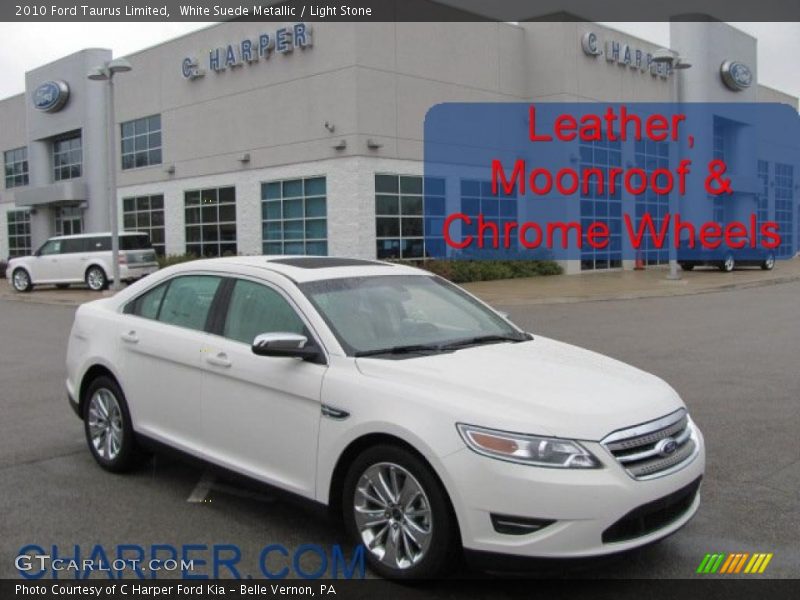 White Suede Metallic / Light Stone 2010 Ford Taurus Limited