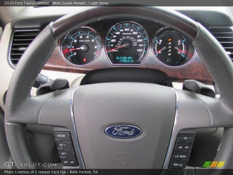 White Suede Metallic / Light Stone 2010 Ford Taurus Limited