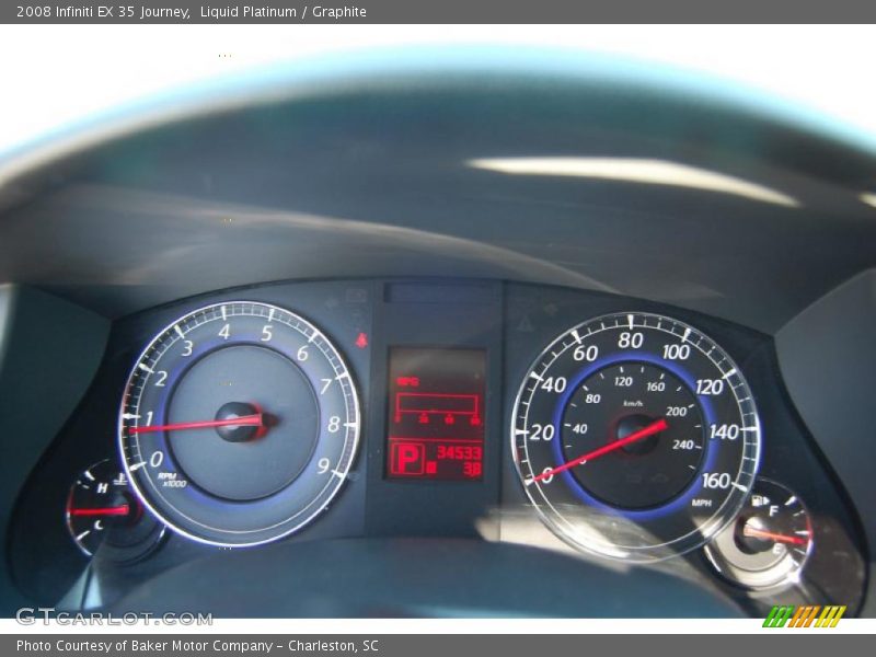 Liquid Platinum / Graphite 2008 Infiniti EX 35 Journey