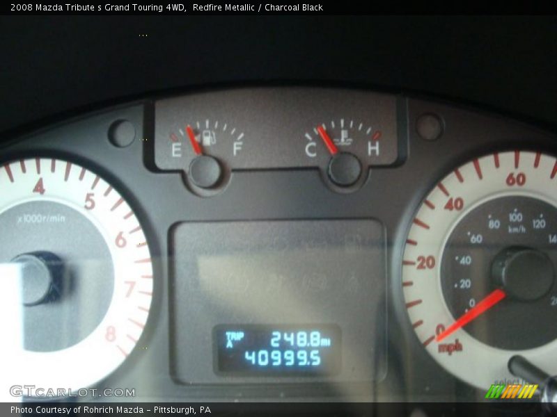 Redfire Metallic / Charcoal Black 2008 Mazda Tribute s Grand Touring 4WD