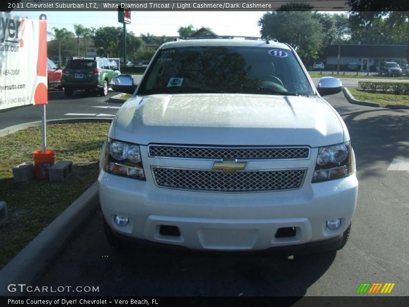 White Diamond Tricoat / Light Cashmere/Dark Cashmere 2011 Chevrolet Suburban LTZ