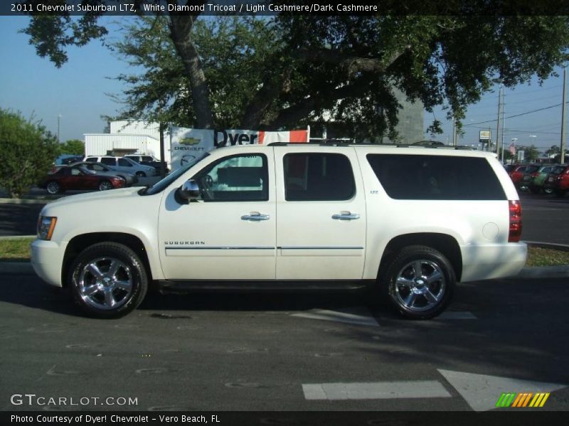 White Diamond Tricoat / Light Cashmere/Dark Cashmere 2011 Chevrolet Suburban LTZ