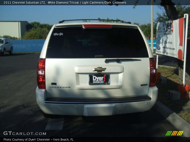 White Diamond Tricoat / Light Cashmere/Dark Cashmere 2011 Chevrolet Suburban LTZ