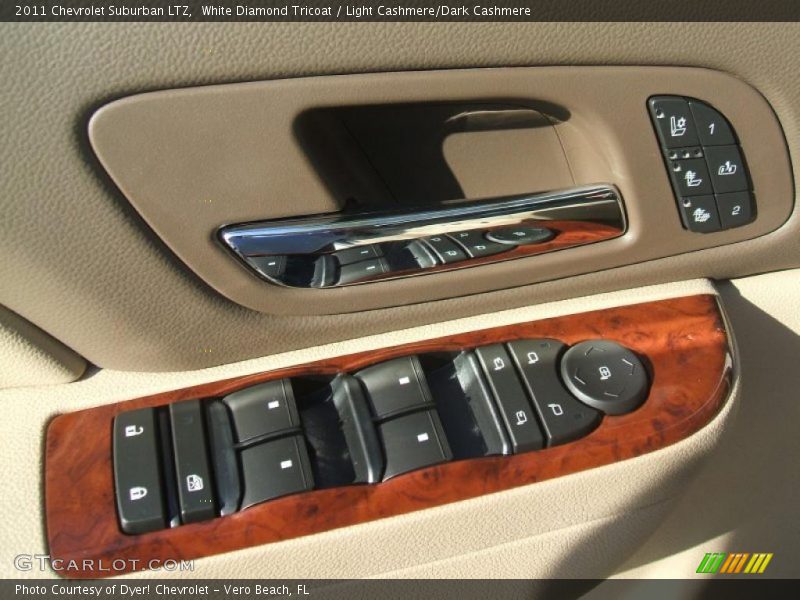 White Diamond Tricoat / Light Cashmere/Dark Cashmere 2011 Chevrolet Suburban LTZ
