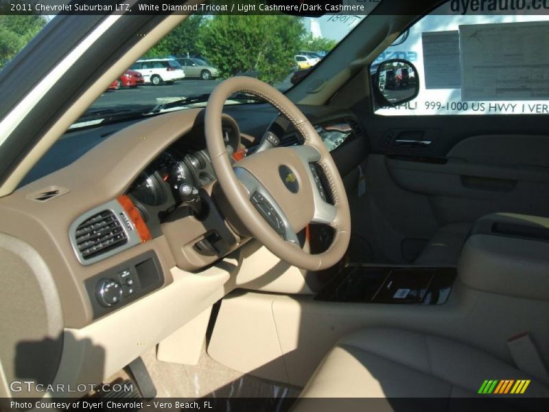 White Diamond Tricoat / Light Cashmere/Dark Cashmere 2011 Chevrolet Suburban LTZ