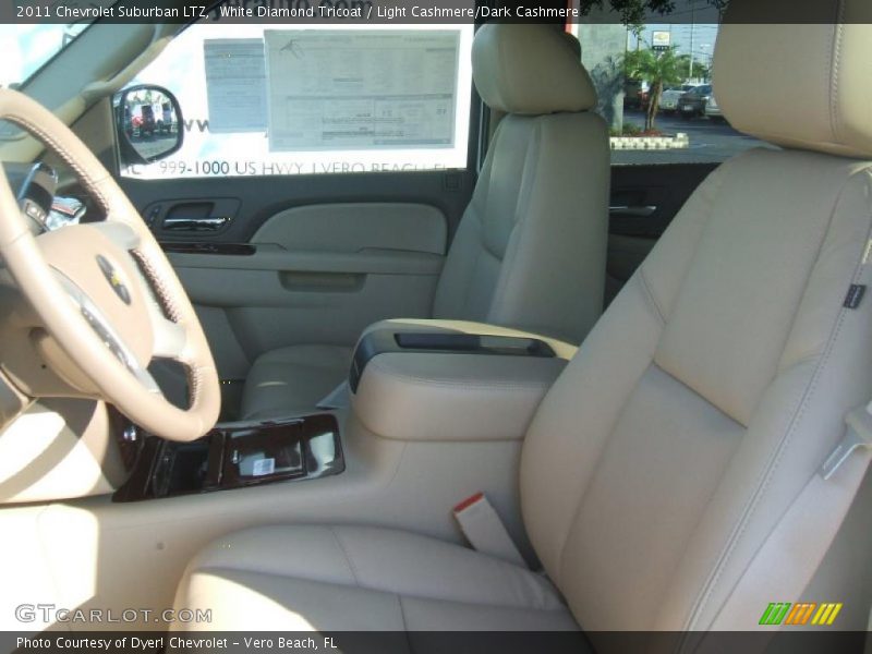 White Diamond Tricoat / Light Cashmere/Dark Cashmere 2011 Chevrolet Suburban LTZ