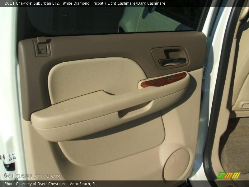 White Diamond Tricoat / Light Cashmere/Dark Cashmere 2011 Chevrolet Suburban LTZ