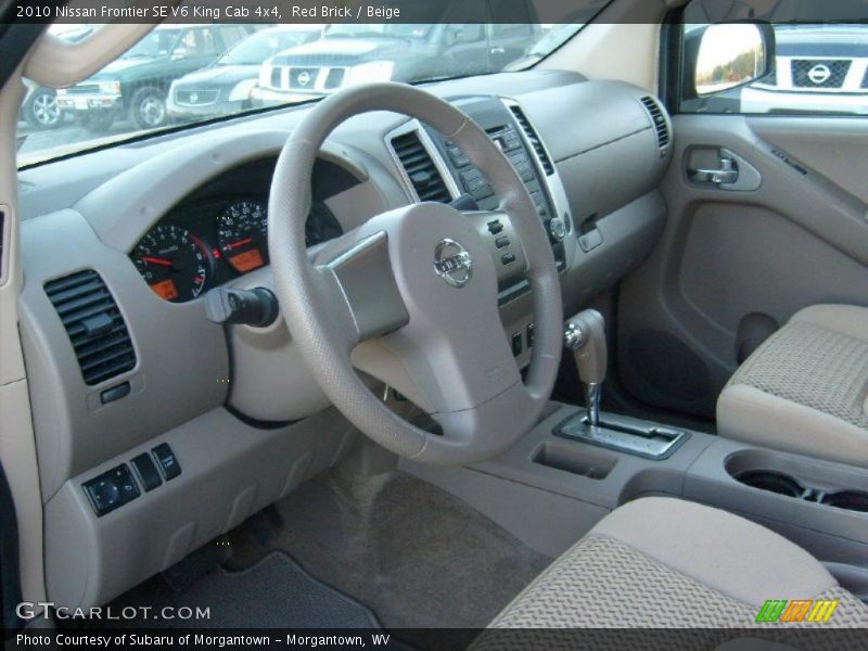  2010 Frontier SE V6 King Cab 4x4 Beige Interior