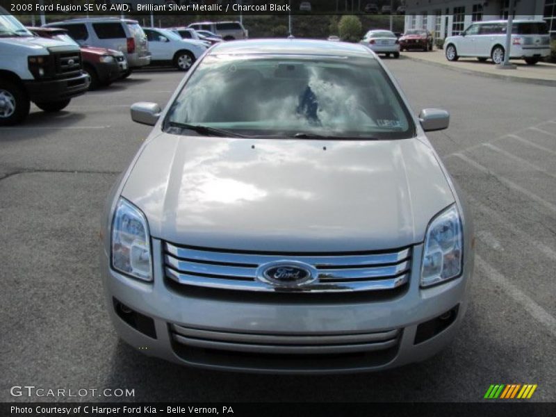 Brilliant Silver Metallic / Charcoal Black 2008 Ford Fusion SE V6 AWD