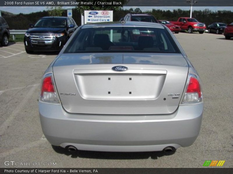 Brilliant Silver Metallic / Charcoal Black 2008 Ford Fusion SE V6 AWD