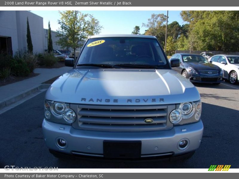 Zermatt Silver Metallic / Jet Black 2008 Land Rover Range Rover V8 HSE