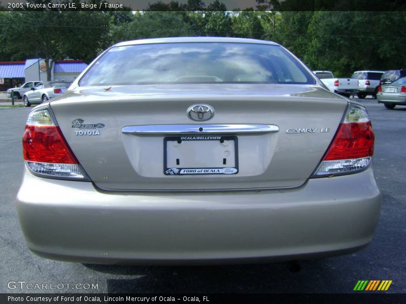 Beige / Taupe 2005 Toyota Camry LE