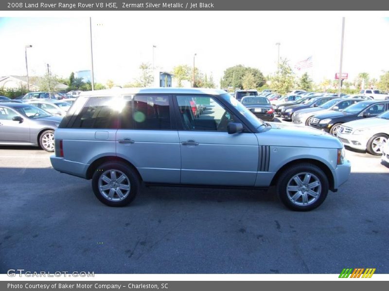 Zermatt Silver Metallic / Jet Black 2008 Land Rover Range Rover V8 HSE