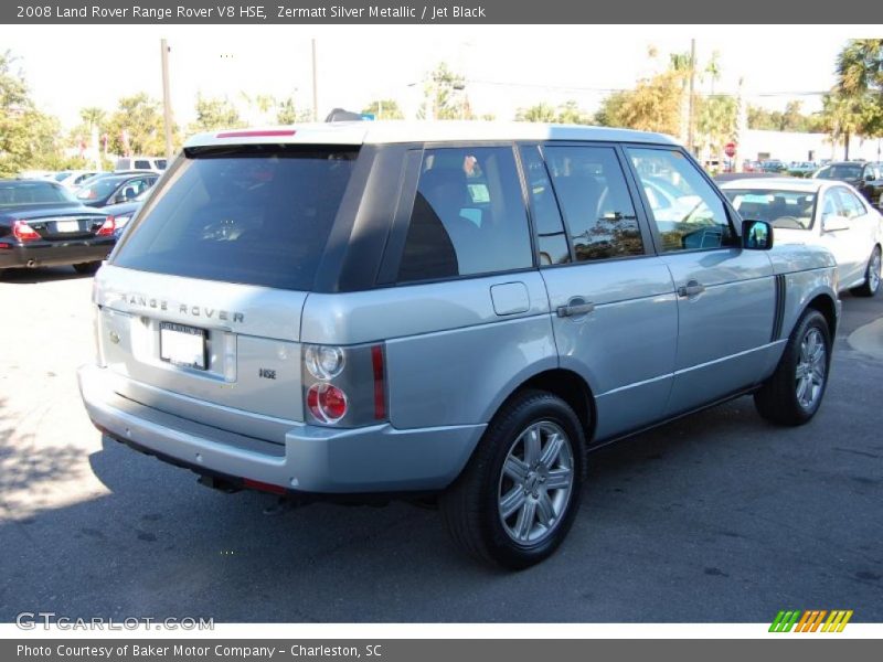 Zermatt Silver Metallic / Jet Black 2008 Land Rover Range Rover V8 HSE