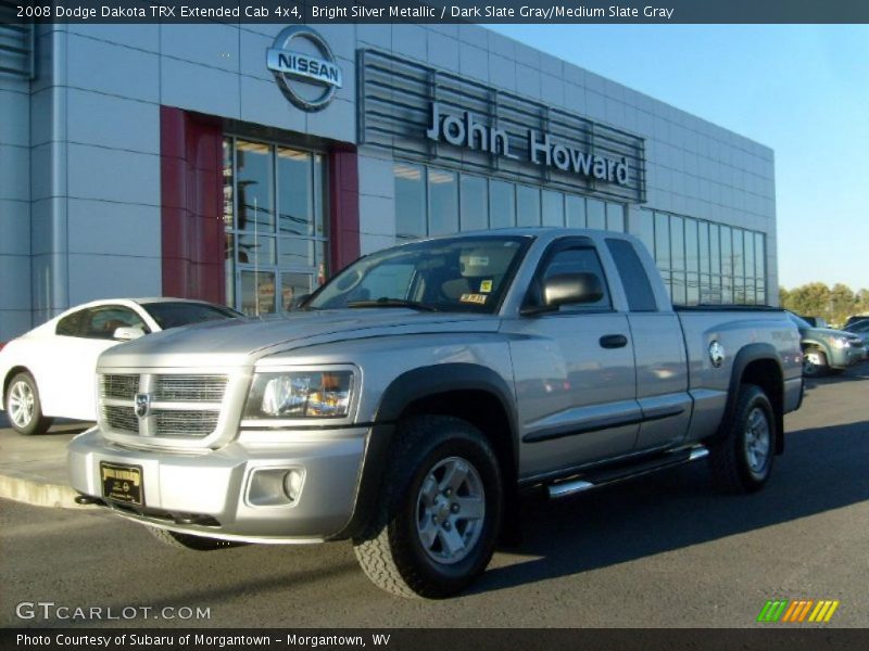 Bright Silver Metallic / Dark Slate Gray/Medium Slate Gray 2008 Dodge Dakota TRX Extended Cab 4x4