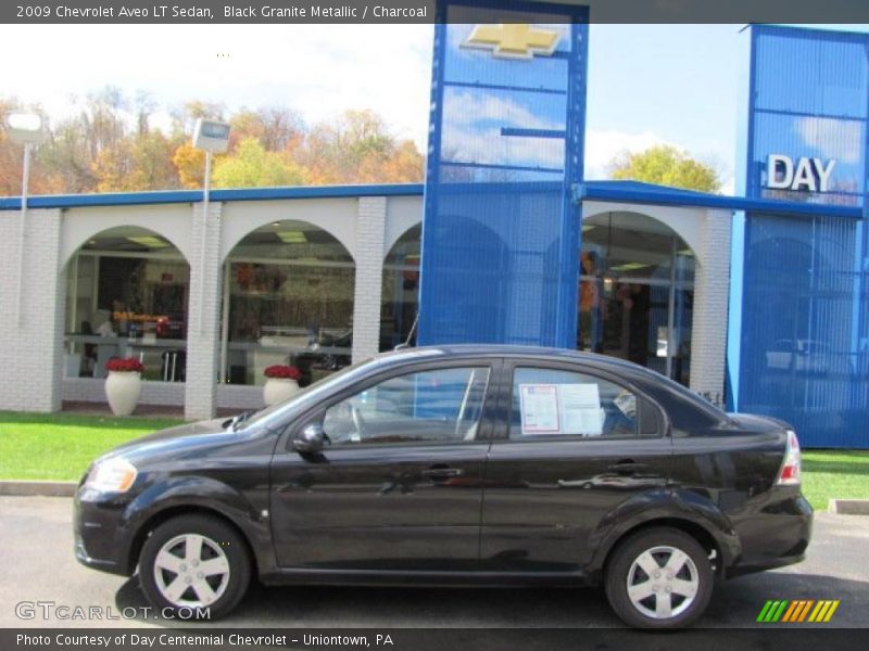 Black Granite Metallic / Charcoal 2009 Chevrolet Aveo LT Sedan